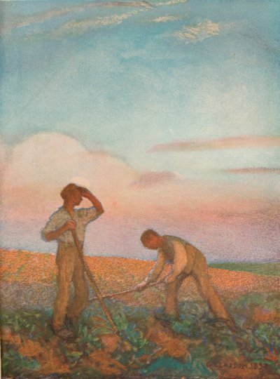 Hoeing, c1872-1911, 1911 af George Clausen