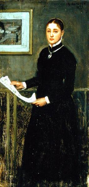 Dame i sort af George Clausen