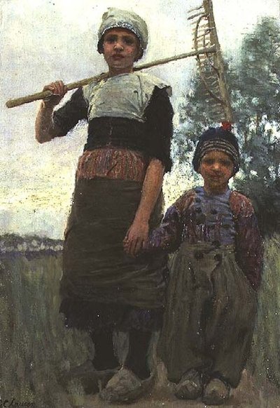 Little Haymakers, North Holland af George Clausen