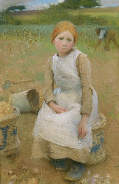 Lille Rose, 1889 af George Clausen