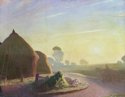 Solopgang i september af George Clausen