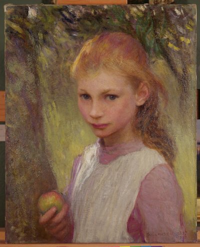 The Shy Child 1897, omarbejdet 1907 (olie på lærred) af George Clausen