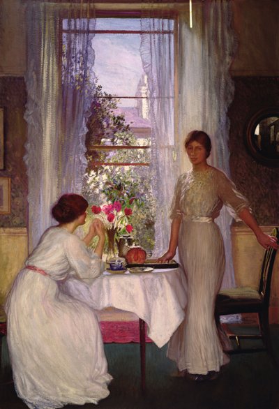 Vinduet (olie på lærred) af George Clausen