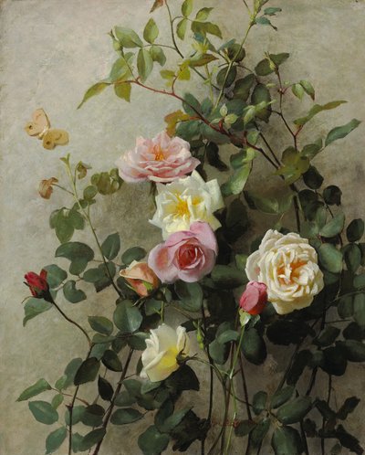 Roser på en væg, 1877 af George Cochran Lambdin