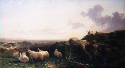 Aften på South Downs af George Cole