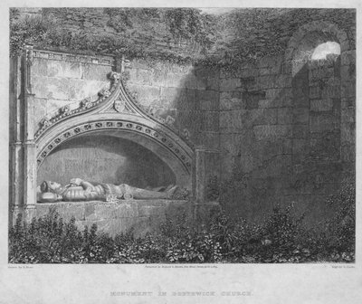 Monument i Borthwick Church, 1819. af George Cooke