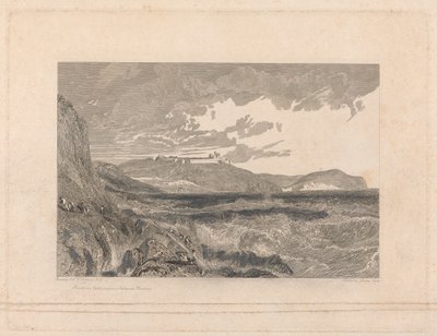 Pendennis Castle og indgangen til Falmouth Harbor af George Cooke
