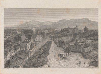 Forum Romanum fra Capitoltårnet af George Cooke