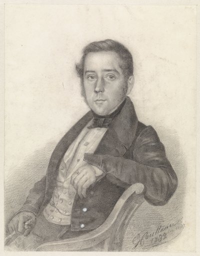 Portræt af en siddende herre af George Coutteau