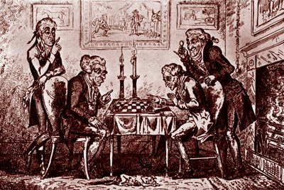 Et spil skak af George Cruikshank