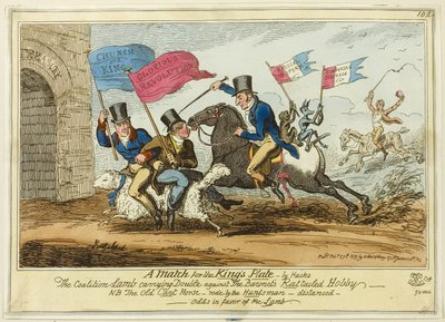 En kamp for Kings Plate-By Hacks af George Cruikshank
