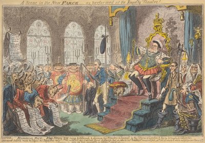 En scene i den nye farce - som opført på royalteatret! af George Cruikshank