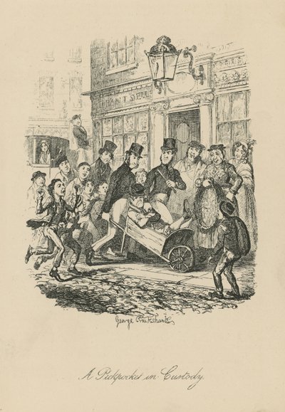 En lommetyv i varetægt af George Cruikshank