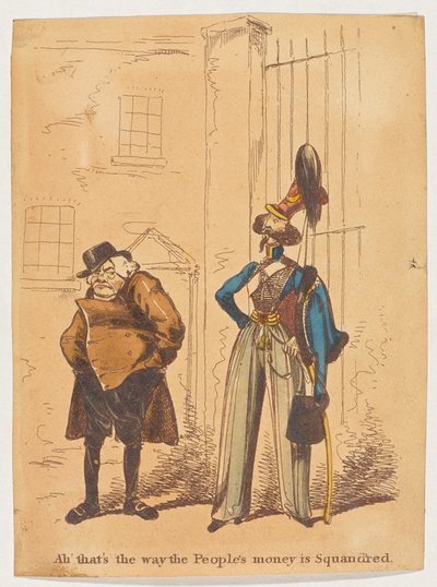 Ah, det er måden, Folkets penge er sqandrøde af George Cruikshank