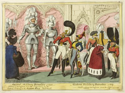Gamle og moderne militære dandyer fra 1450 af George Cruikshank