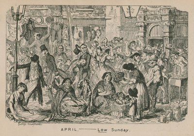 april - lav søndag af George Cruikshank