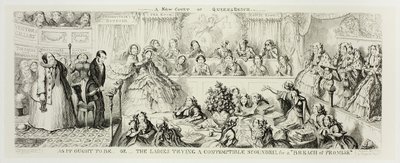 As It Ought to Be or The Ladies Trying a Contemptible Scoundrel for a "Breach of Promise" fra George Cruikshanks stålstik til The Comic Almanacks: 1835-1853 af George Cruikshank
