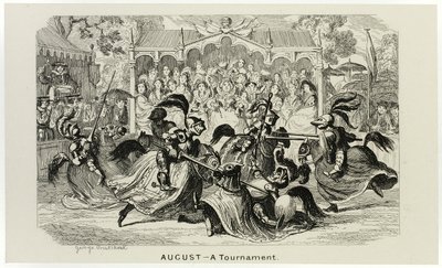 August - En turnering fra George Cruikshanks stålstik til The Comic Almanacks: 1835-1853 af George Cruikshank