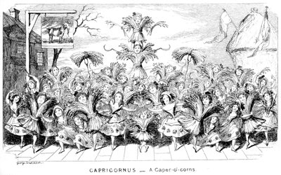 Capricornus - en Caper-o-corns, 1800-tallet. af George Cruikshank