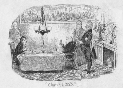 Kirke og stat, 1829 af George Cruikshank