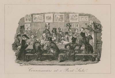 Kendere ved et trykudsalg af George Cruikshank