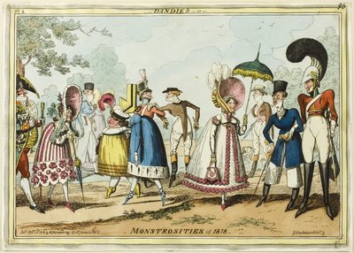 Dandies eller monstrositeter fra 1818 af George Cruikshank