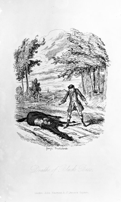 Death of Black Bess, illustration fra 