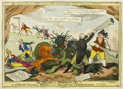 Ejendomsskattens død!!! af George Cruikshank