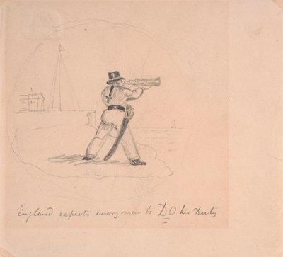England forventer, at enhver gør sin pligt af George Cruikshank