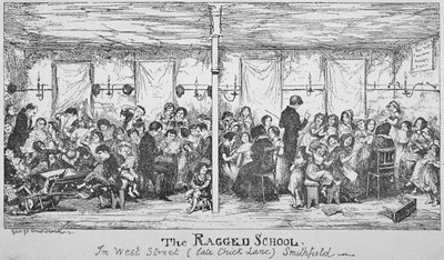 Field Lane Ragged School, Smithfield, City of London, 1850 af George Cruikshank