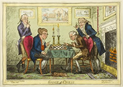 Spil skak af George Cruikshank
