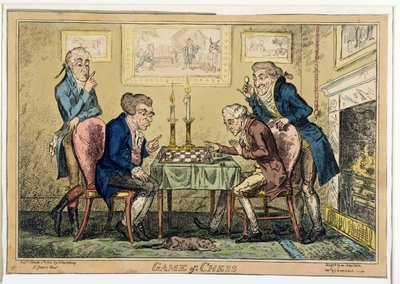 Game of Chess, udgivet af H. Humphrey, London (farvet radering) af George Cruikshank