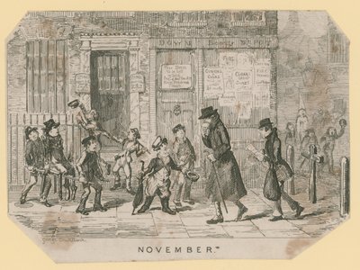 Guy Fawkes-aften af George Cruikshank