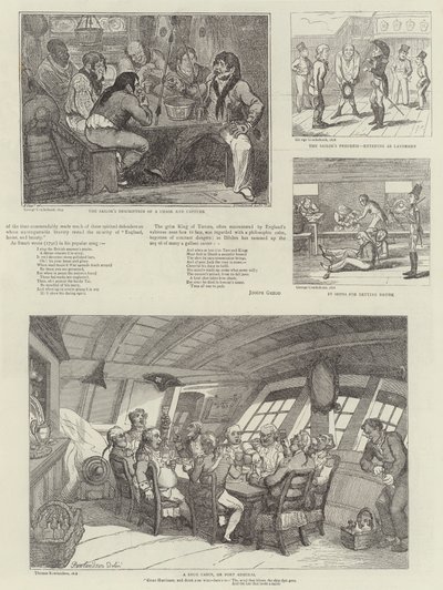 Humoristisk kunst på Royal Naval Exhibition af George Cruikshank