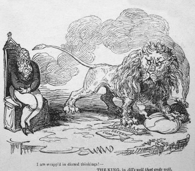 Jeg er pakket ind i dystre tanker!, c1820. af George Cruikshank