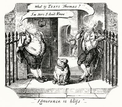 Uvidenhed er lyksalighed (gravering) af George Cruikshank