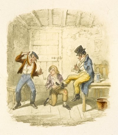 Illustration til "Oliver Twist" af George Cruikshank