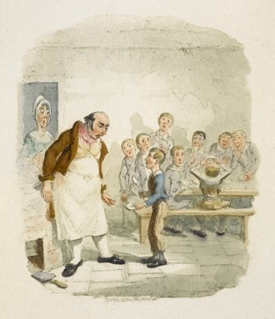 Illustration til "Oliver Twist" af George Cruikshank