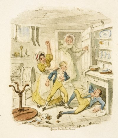 Illustration til "Oliver Twist" af George Cruikshank