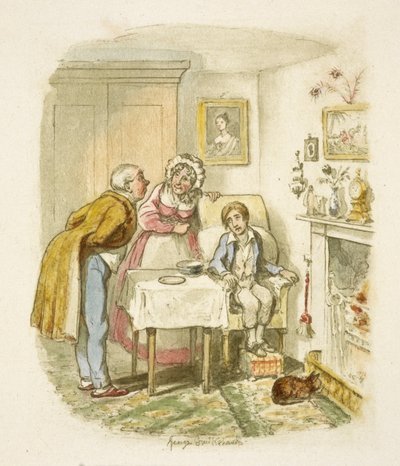 Illustration til "Oliver Twist" af George Cruikshank