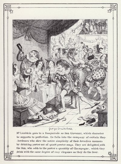 Illustration til The Bachelors Own Book, or The Progress of Mr Lambkin (Gent) (gravering) af George Cruikshank