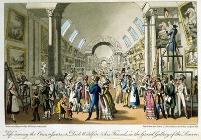 La grande galerie du Louvre - i "" Life in Paris"" af David Carey, London af George Cruikshank