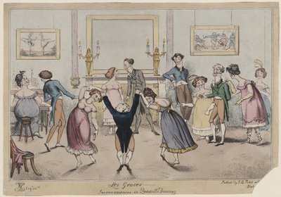 Les Graces, Besvær ved Quadrille-dans af George Cruikshank