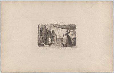 Søger logi, 1851., 1851. af George Cruikshank