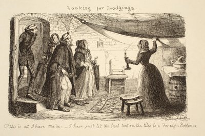 Søger logi, pub. 1851 af George Cruikshank