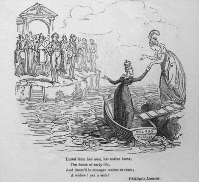 Lokket fra sit eget, sit fødehjem..., c1820. af George Cruikshank
