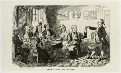 Maj - Restaureringsdag fra George Cruikshanks stålstik til The Comic Almanacks: 1835-1853 af George Cruikshank