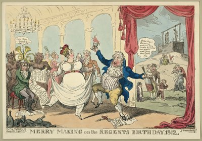 Glædeligt på regenternes fødselsdag, 1812, 1812 af George Cruikshank