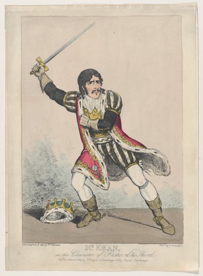 Mr. Kean i Karakteren af Richard den Tredje, ca. 1814., ca. 1814. af George Cruikshank