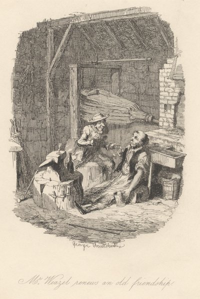 Hr. Weazel genoptager et gammelt venskab af George Cruikshank
